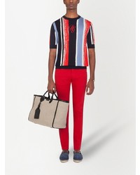Dolce & Gabbana Striped Silk T Shirt