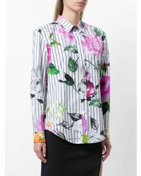 Off-White Striped Floral Shirt
