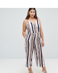 AX Paris Plus Stripe Culotte Jumpsuit