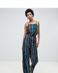 Noisy May Tall Stripe Wide Leg Cami Jumpsuit