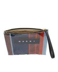Marni Blue And Red Glossy Grip Pouch