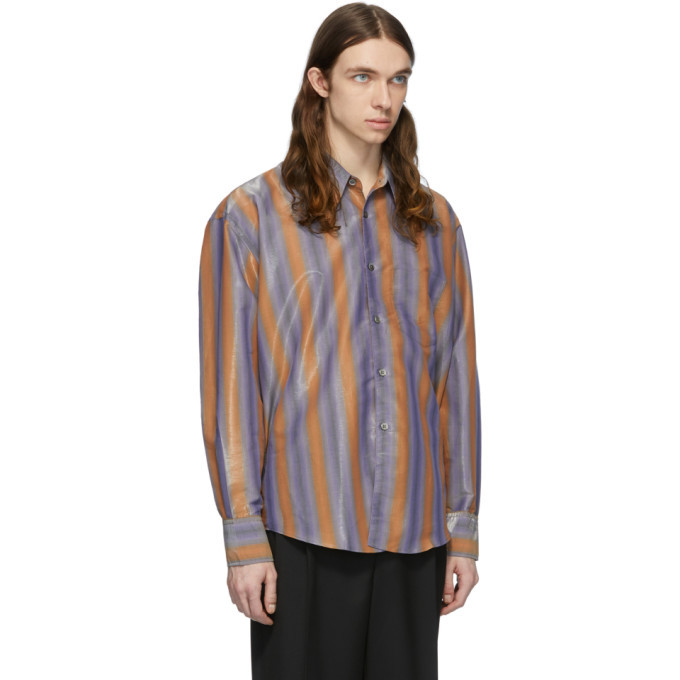 Our Legacy Blue And Orange Coco 70s Shirt, $124 | SSENSE | Lookastic