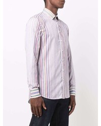 Etro Multi Colour Stripe Three Fabric Shirt