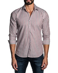 Jared Lang Regular Fit Stripe Button Up Shirt
