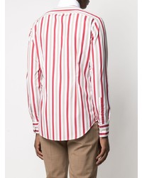 Eleventy Stripe Print Cotton Shirt