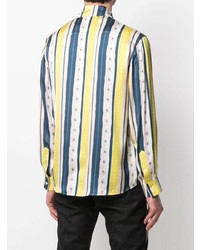 Koché Striped Floral Print Shirt