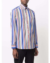 Etro Striped Pegaso Embroidered Shirt