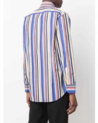 Etro Striped Pegaso Embroidered Shirt