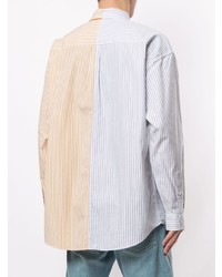 Izzue Striped Print Contrast Shirt