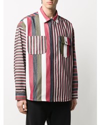 Napa By Martine Rose Striped Zip Up Shirt