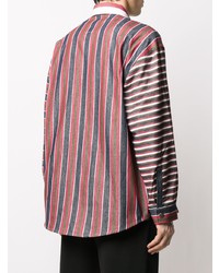 Napa By Martine Rose Striped Zip Up Shirt