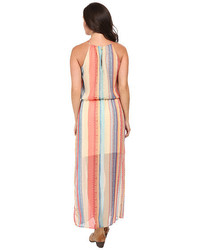 Stetson Aztec Stripe Chiffon Sleeveless Maxi Dress