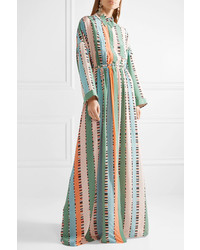 Emilio Pucci Printed Silk De Chine Maxi Dress