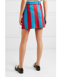 Prada Striped Denim Mini Skirt