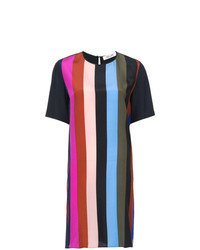 Multi colored Vertical Striped Shift Dress