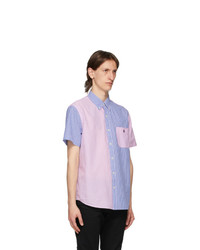 Polo Ralph Lauren Blue And Pink Striped Fun Short Sleeve Shirt