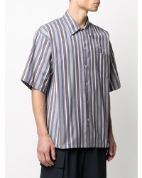 Marni Logo Embroidered Striped Shirt