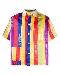 Bode Rainbow Chenille Striped Print Shirt