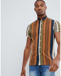 ASOS DESIGN Regular Fit Stripe Shirt