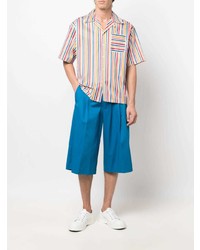 Marni Striped Print Cotton Short Sleeved Shirt