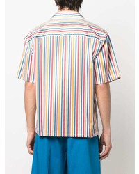 Marni Striped Print Cotton Short Sleeved Shirt