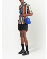 Prada Stripe Print Silk Shirt