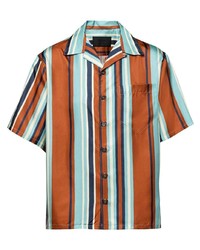 Prada Stripe Print Silk Shirt