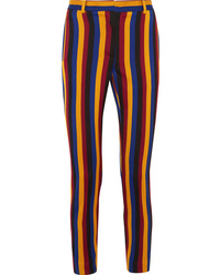 Multi colored Vertical Striped Skinny Pants