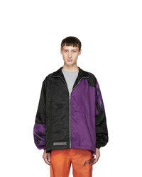 Filling Pieces Black And Purple Panelled Jacket