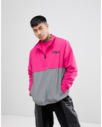 Fila Black Line Overhead Jacket With In Pink
