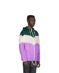 Isabel Marant Green And Purple Kyrieh Sporty Raincoat