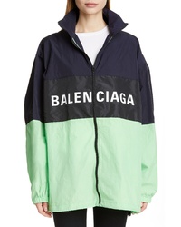 Balenciaga Logo Colorblock Windbreaker Jacket