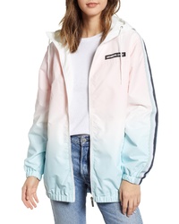 Members Only Ombre Long Bomber Jacket