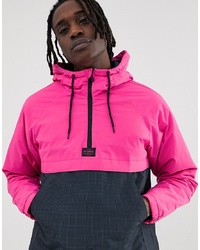 Pull&Bear Overhead Jacket With Colour Blocking In Pink