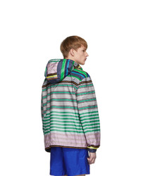 Prada Reversible Multicolor Striped Nylon Jacket