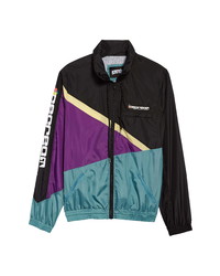 Icecream Steamer Asymmetrical Colorblock Hooded Jacket