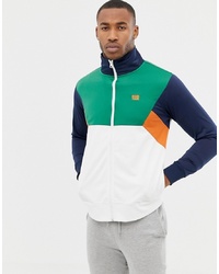 Pull&Bear Track Jacket In White Colour Block