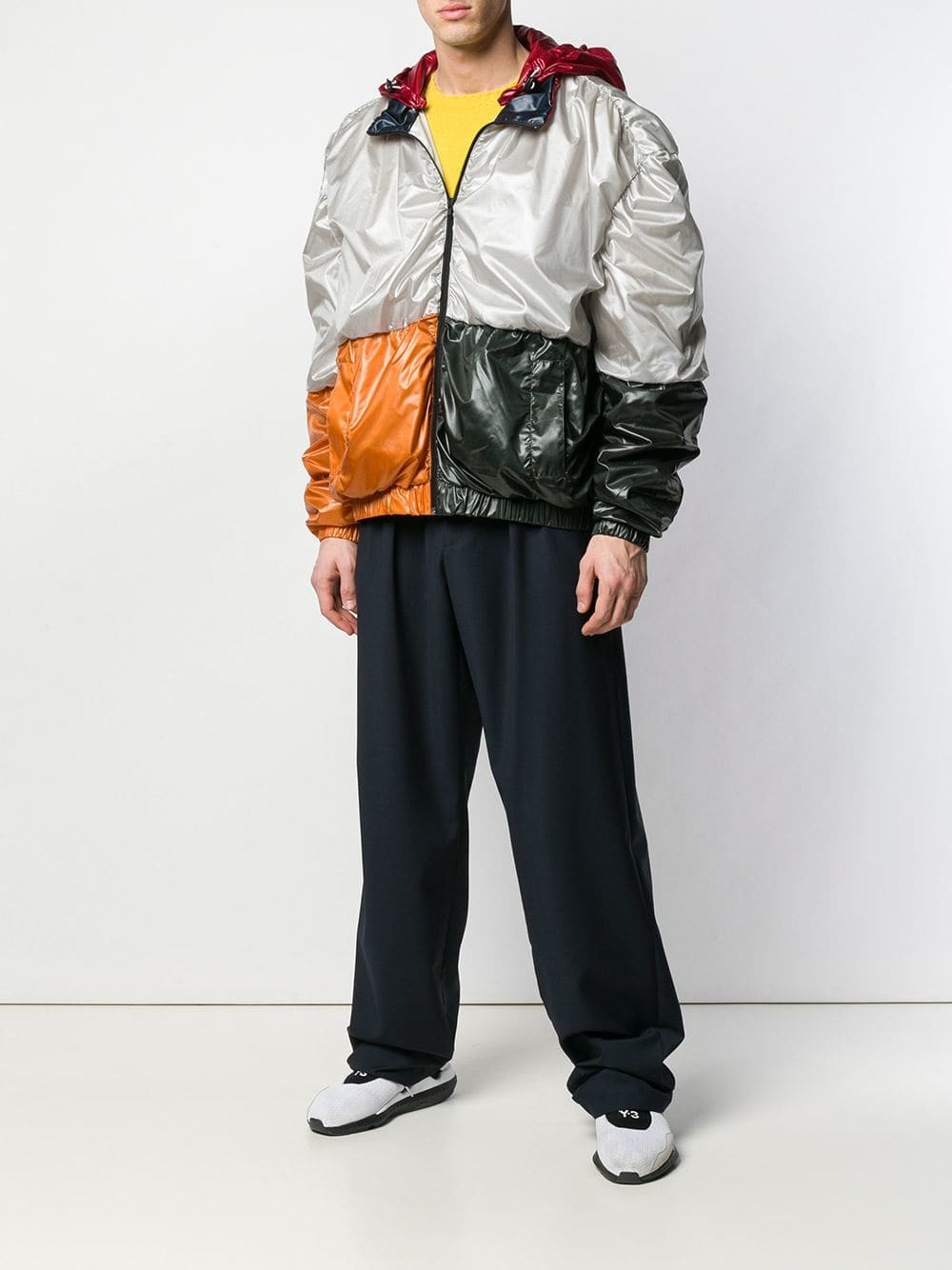 Y/Project Y Project Colour Block Rain Jacket, $911 | farfetch.com