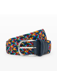 Multi colored Woven Leather Belt