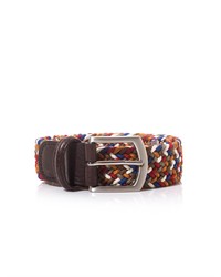 ANDERSON'S Leather Trimmed Elasticated Woven Belt