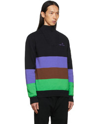 Sergio Tacchini Black Aap Nast Edition Knit Stacks Sweater