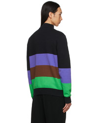 Sergio Tacchini Black Aap Nast Edition Knit Stacks Sweater