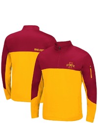 Colosseum Cardinalgold Iowa State Cyclones Triple Dog Dare Quarter Zip Jacket At Nordstrom
