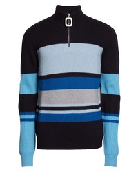 JW Anderson Colorblock Stripe Merino Wool Sweater