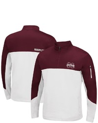 Colosseum Maroon Mississippi State Bulldogs Triple Dog Dare Quarter Zip Jacket At Nordstrom