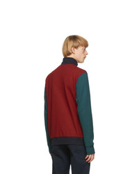 Ps By Paul Smith Navy Quarter Zip Up Sweater