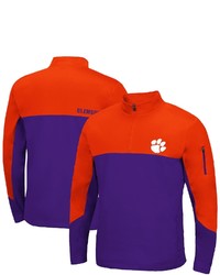 Colosseum Orangepurple Clemson Tigers Triple Dog Dare Quarter Zip Jacket At Nordstrom