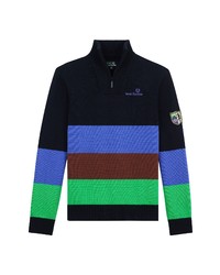 Sergio Tacchini X Nast Stacks Cotton Quarter Zip Sweater