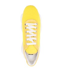 Moschino Logo Embossed Chunky Leather Sneakers