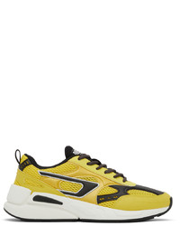 Diesel Yellow Black S Serendipity Sport Sneakers